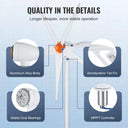 Wind Turbine Generator - 500W High Efficiency