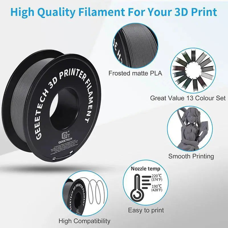 Geeetech Matte PLA Filament 1kg 1 75mm Fast Ship Colors
