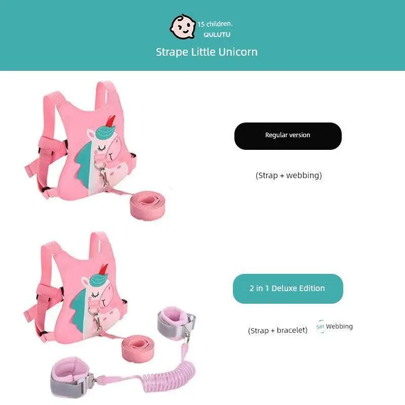 Qiaoletong Hand Rope Baby Walking Backpack Anti Lost Belt