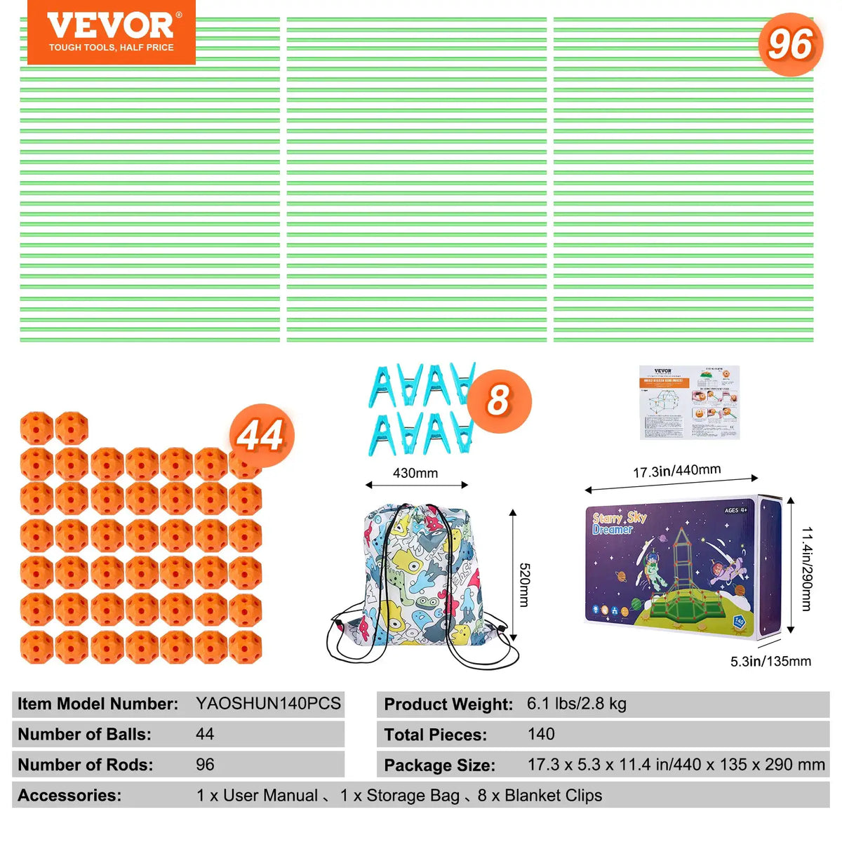 Kids Fort Building Kit STEM Pcs — product image 7
