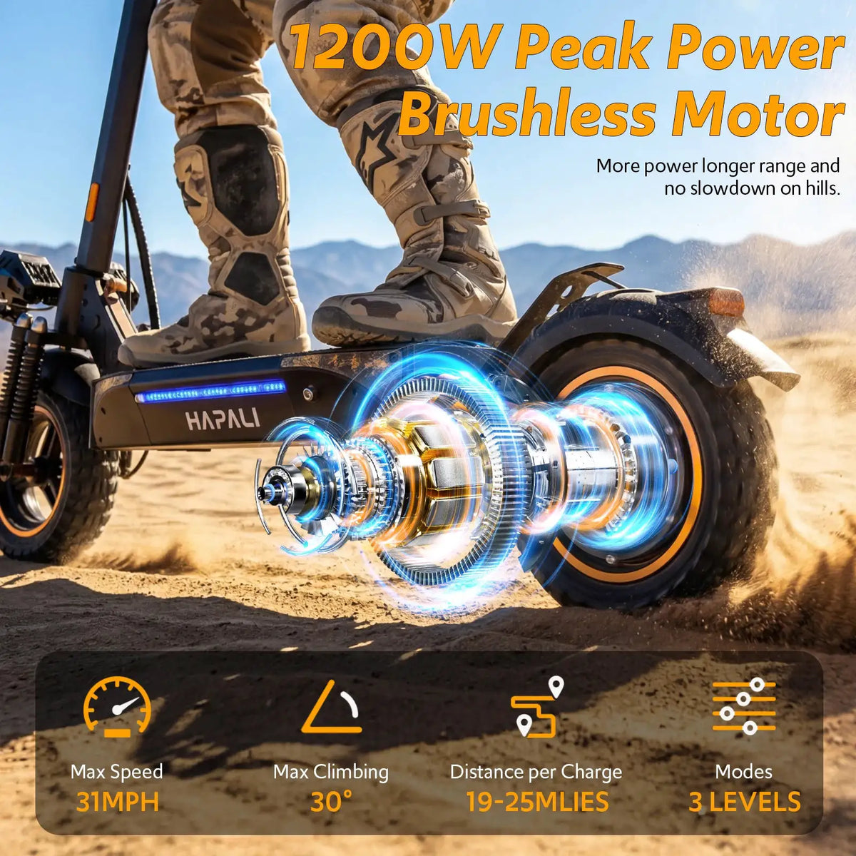 Osboo Off-Road Electric Scooter for Adults — product view 5
