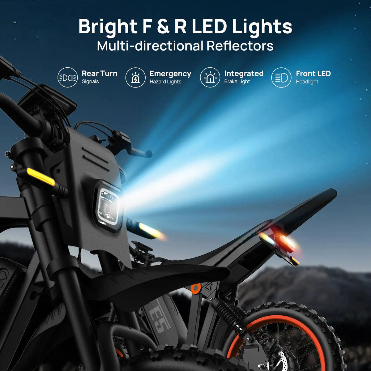 URLIFE 750W Electric Bike for Adults, 48V 20AH Removable Battery 20MPH 50-Miles Range Electric Off-Road Mountain Motorcycles