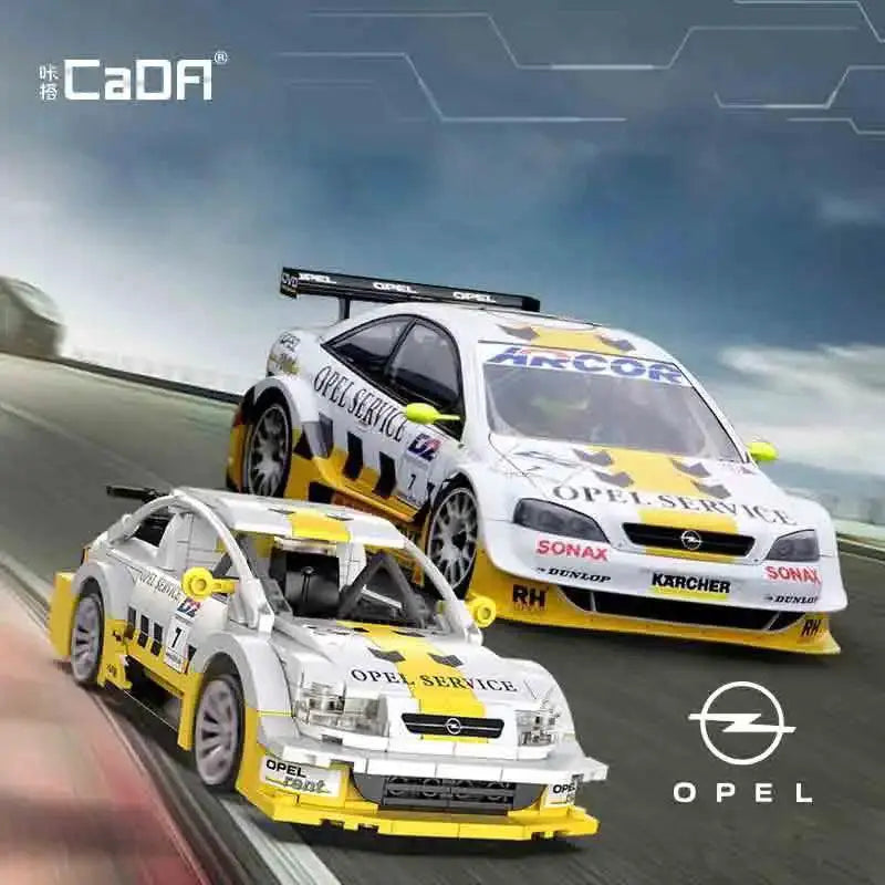 Opel Astra V8 Coupe Racing Car Building Blocks Set