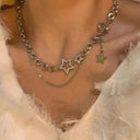 Zircon Star Pendant Necklace Elegant Fashion Jewelry