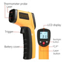 Infrared Thermometer: Accurate Temperature Pyrometer LCD Display