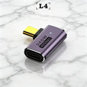 USB C Adapter - 40Gbps Angled Type C Extender