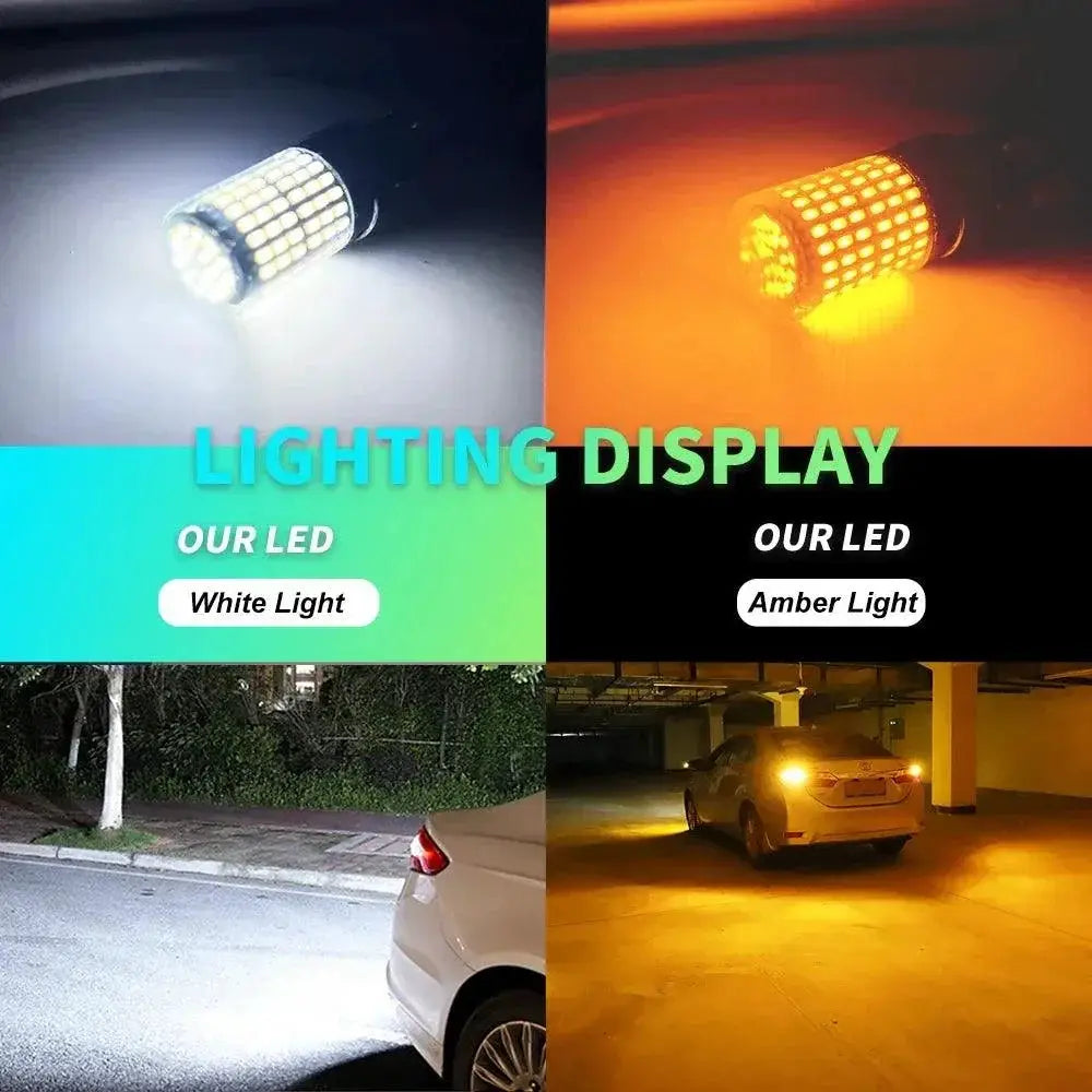 LED Turn Signal Bulbs 144SMD Canbus Lamp 2800 Lumens