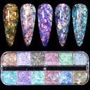 Aurora Sequins Shimmery Nail Flakes for Easy Application