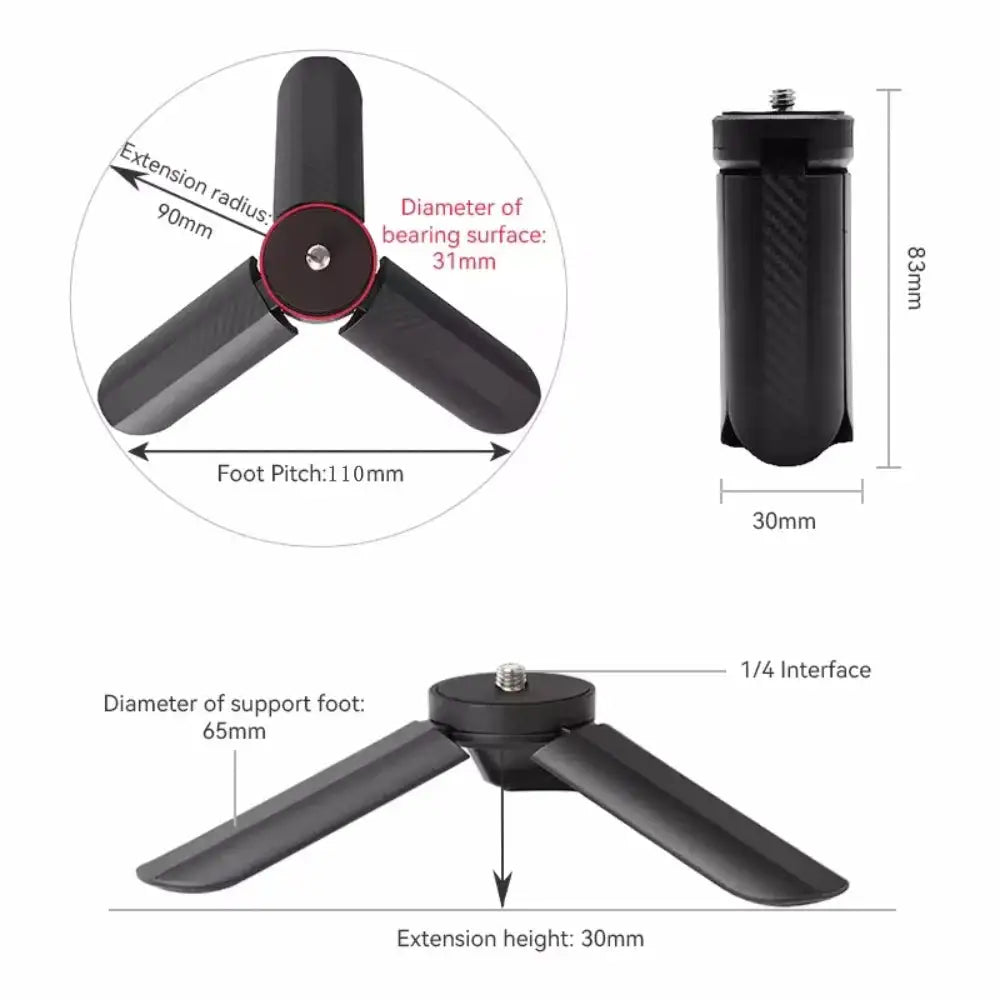 Mini Tripod for DJI Pocket 2 3 GoPro Action 5 4 Camera Insta360 for DJI Osmo Mobile 7/7P/6/5/4 Stabilizer Gimbal Desktop Tripod