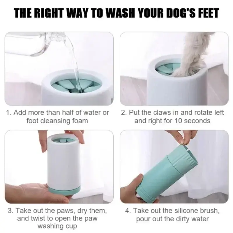 Automatic Pet Foot Washer Cup Silicone Soft Foot Cup Cleaner - OurLum.com