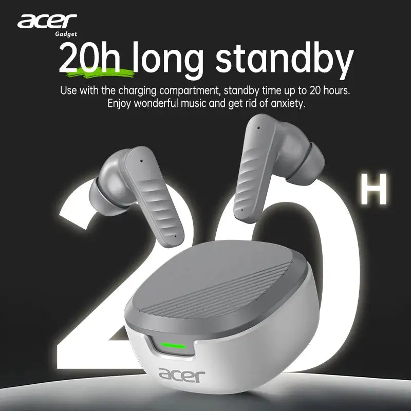 Acer Ohr503 Wireless Bluetooth Headphones with In-Ear Design, High-Definition Sound Quality, Noise Reduction for Calls, Comfortable Fit, Suitable for Sports, Running, and Cycling, Compatible with Mobile Phones and Tablets