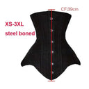 Underbust Corset 18 Spiral Steel Boned Body Shaper Women