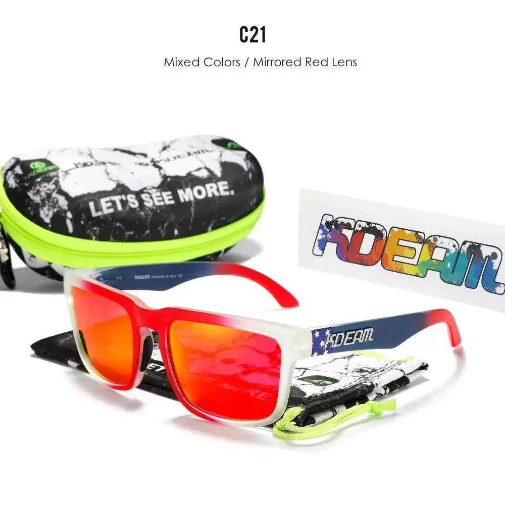 KDEAM Unisex Polarized Sunglasses Square Design 55mm