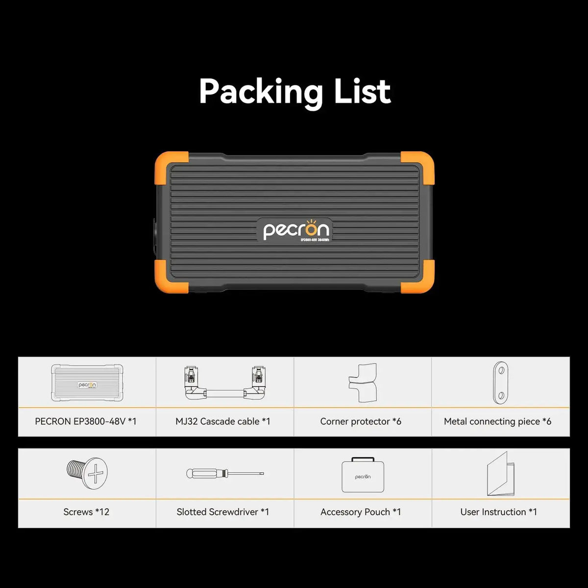 Extra Battery 3840Wh, Expand Capacity for E3600LFP/E3800LFP/F3000LFP/E2400LFP/E1500LFP/E1000LFP, LiFePO4 Backup Battery, Custom