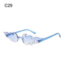 Trendy Rimless Flame Sunglasses for Women UV400 Shades