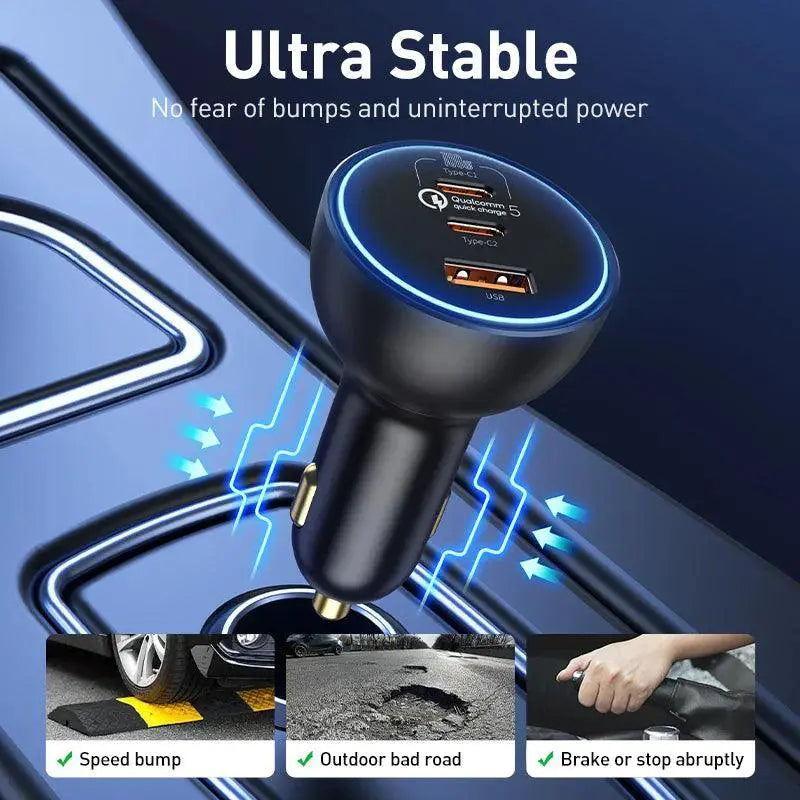 Baseus Car Charger Fast Charging For iPhone Laptops Tablets