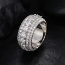 Sterling Silver Gold Plated Moissanite