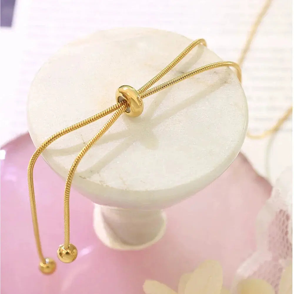 eManco Personalized Snake Chain Adjustable Y Necklace Women