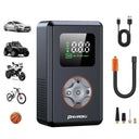 PAIVIROKU Mini Bike Tire Inflator Portable Air Compressor 150PSI Cordless Tire Pump, Air Pump for Car with Pressure Gauge, LED Light