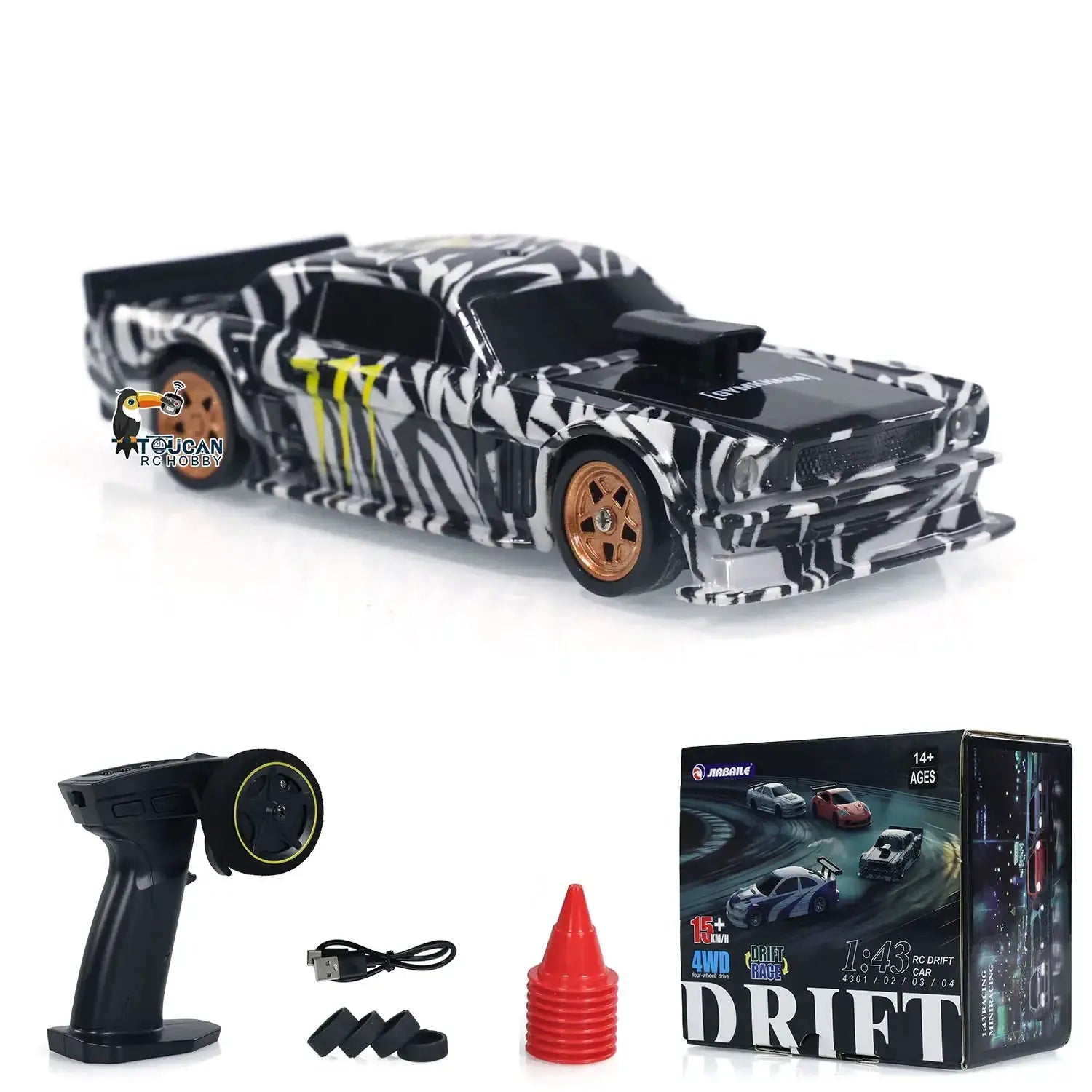 RC Mini Race Car 1To43 Scale 4WD High Speed Gift For Teens