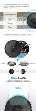 High End Model ABIR X8 Robot Vacuum UV Cleaner Tank