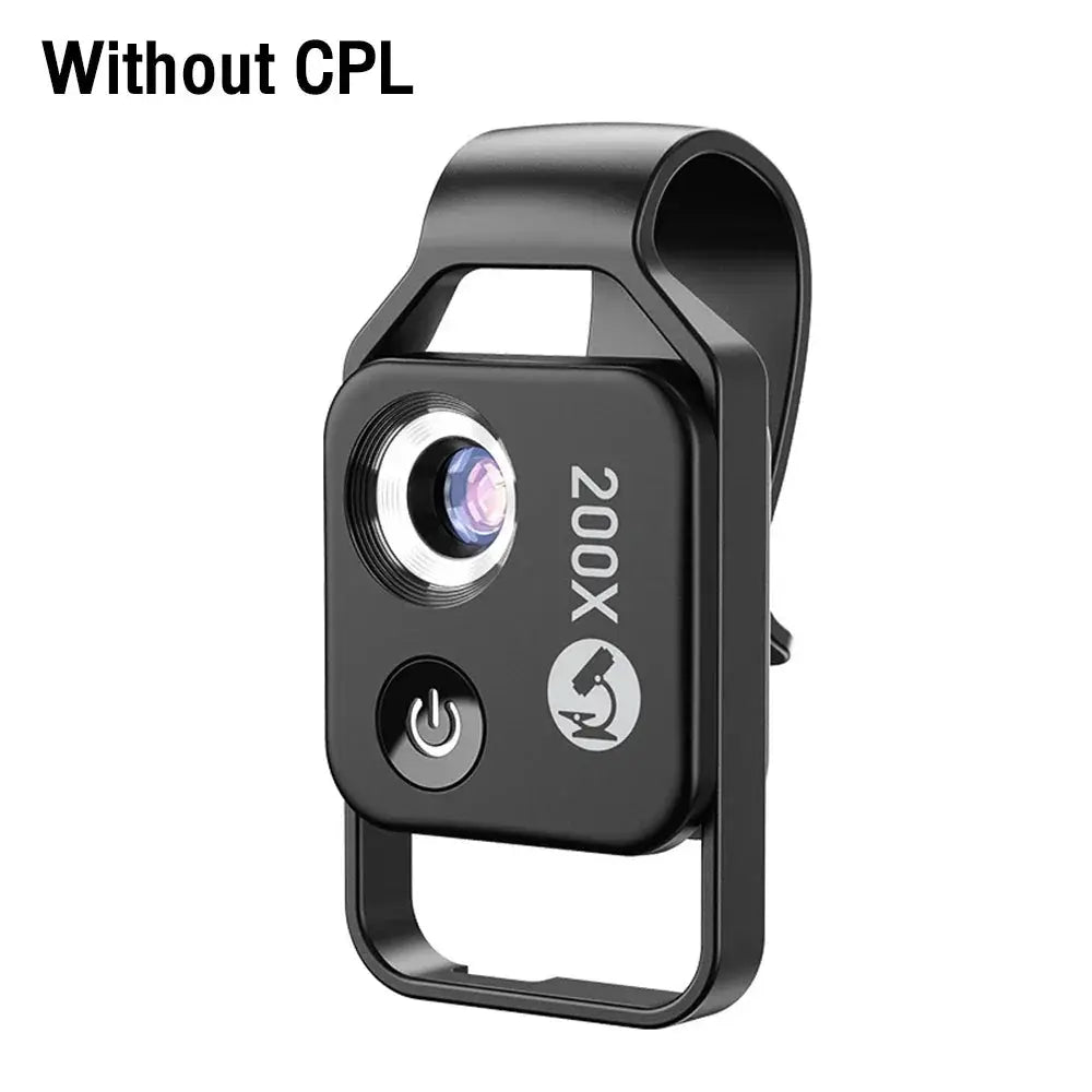 200X Magnification Microscope Lens With CPL Mobile LED Light - OurLum.com