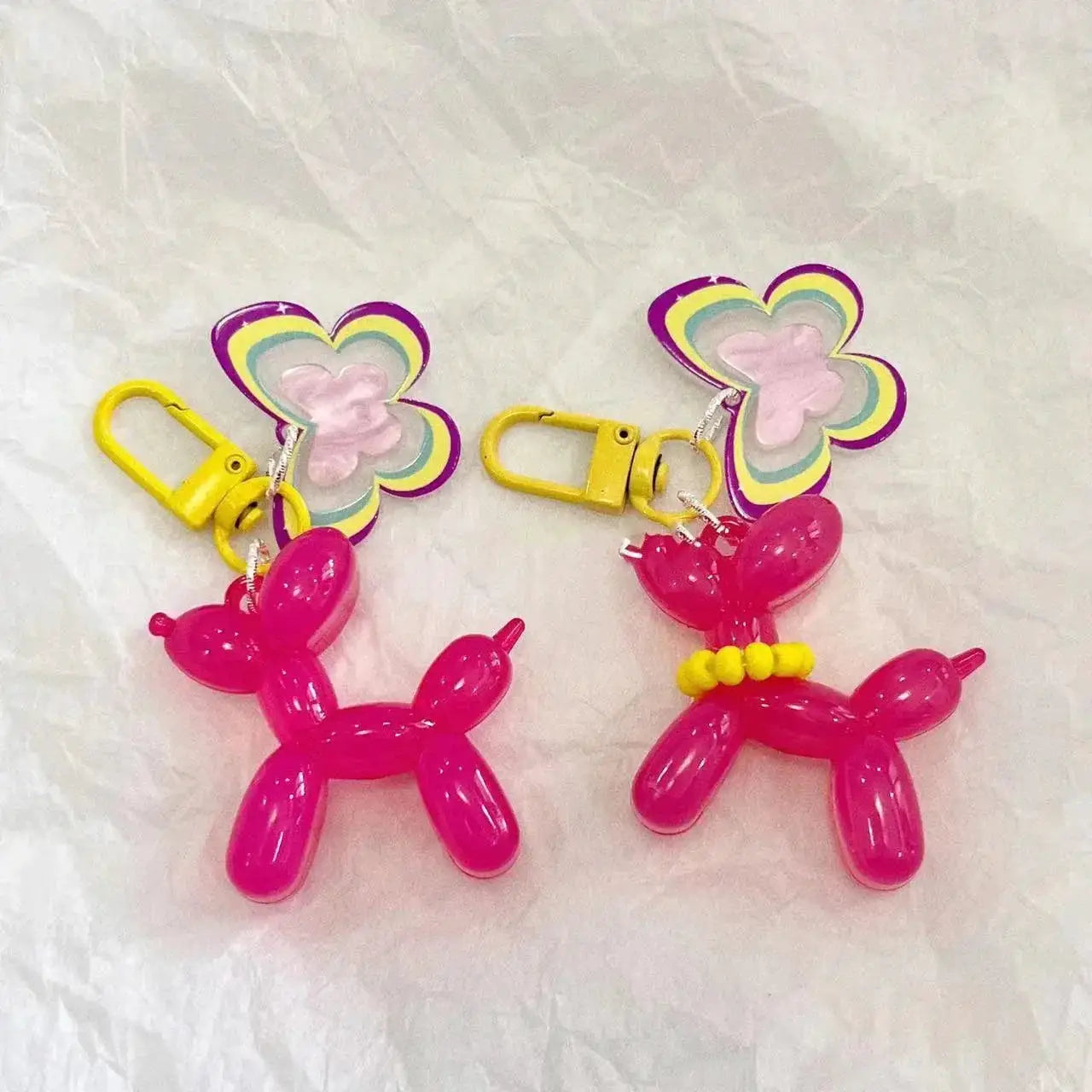 Sweet Balloon Dog Keychain Set for Girls and Teens