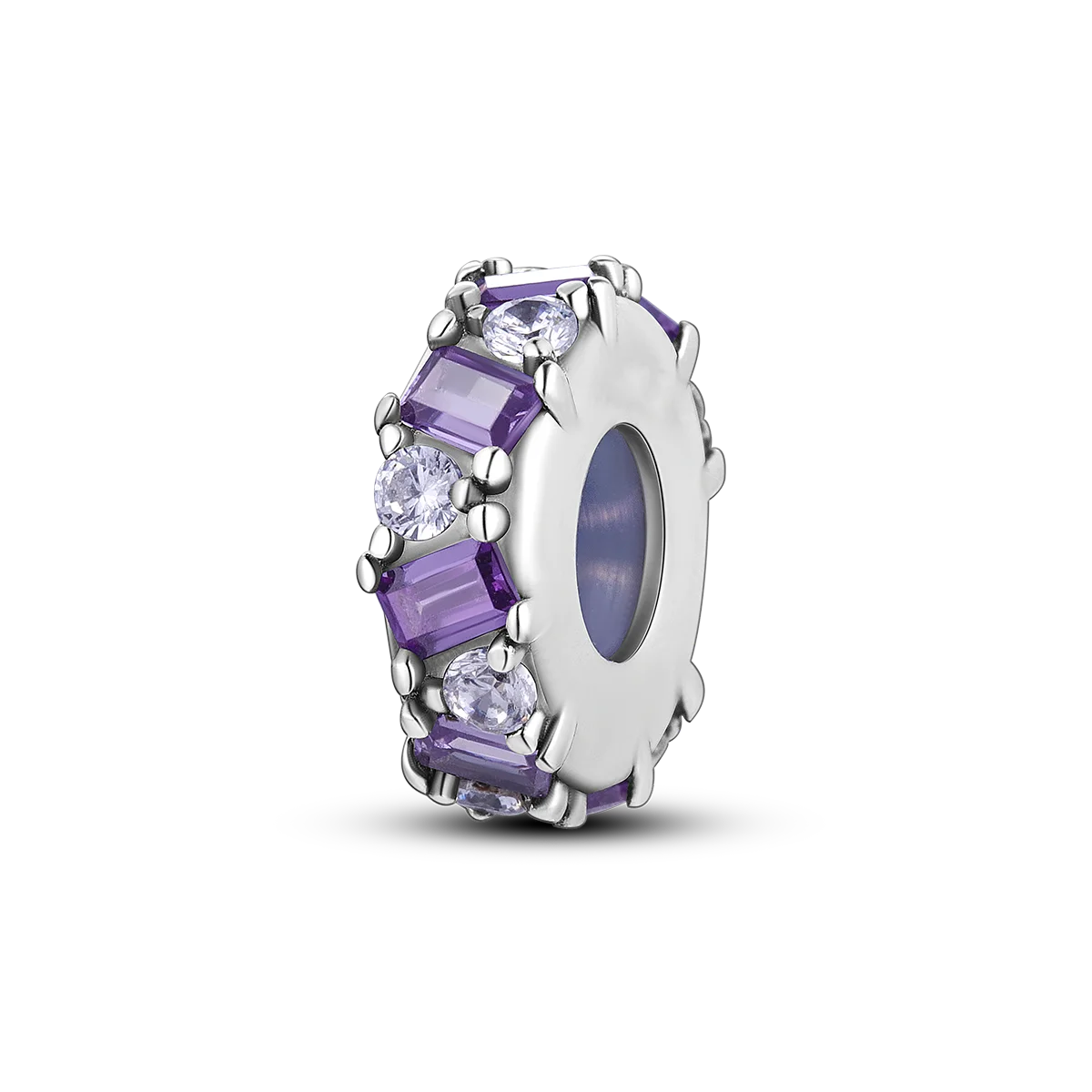 Silicone Spacer Beads Silver Plated