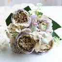 Rose Pink Silk Peony Wedding Bouquet - Artificial Decoration