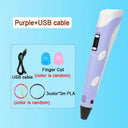 3D Printing Pen With LCD Screen Compatible PLA Filament Drawing Pen Safe Paiting for Children DIY Boys Girls Birthday Gifts
