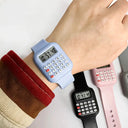 2026 New Rubber Strap Children Watch with Calculator Watches for Girls Student Show Time and Date Digital Clock Kids