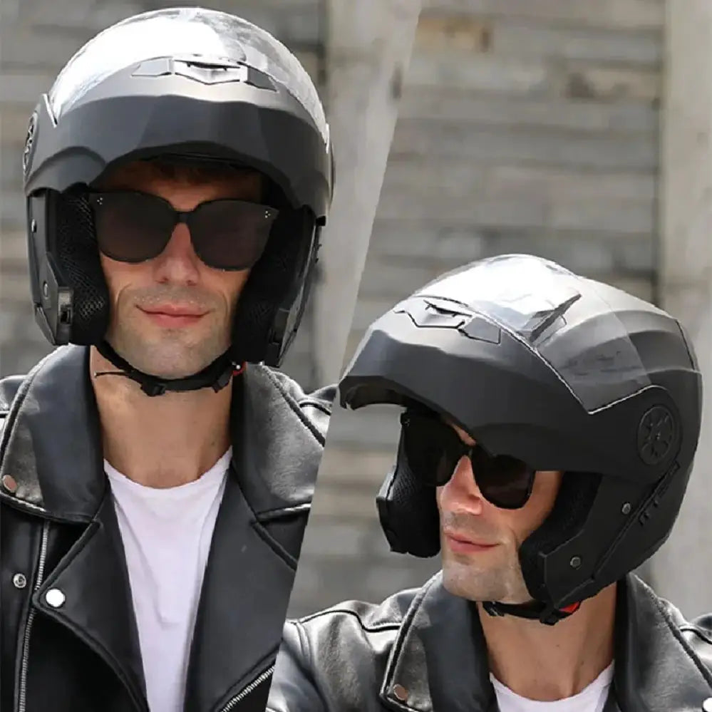 BLD New Arrival High Quality Men Women Motorcycle Racing Flip Up Helmet ABS Material Modular Dual Lens Helmet DOT Approved