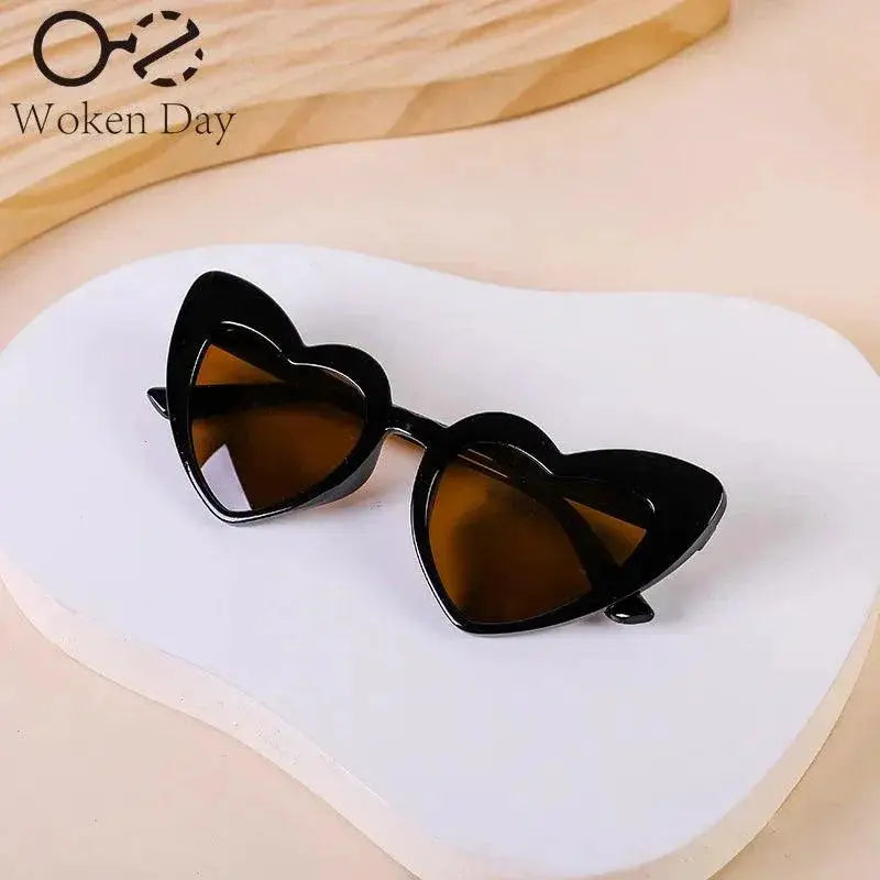 Kids Cartoon Heart Sunflower UV400 Round Sunglasses