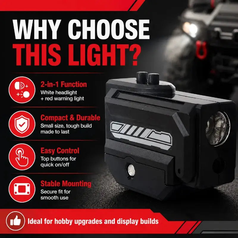 Model Upgrade LED Flashlight Red Laser 2-in-1 Accessory Adjustable Red Beam Universal 20mm Rail Mount Button Battery Powered