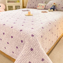 Soft Thickened Warm Milk Velvet Bed Cover Non-slip Bedsheet