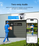 SHIWOJIA 6MP 4G SIM Card Solar Camera Outdoor Security