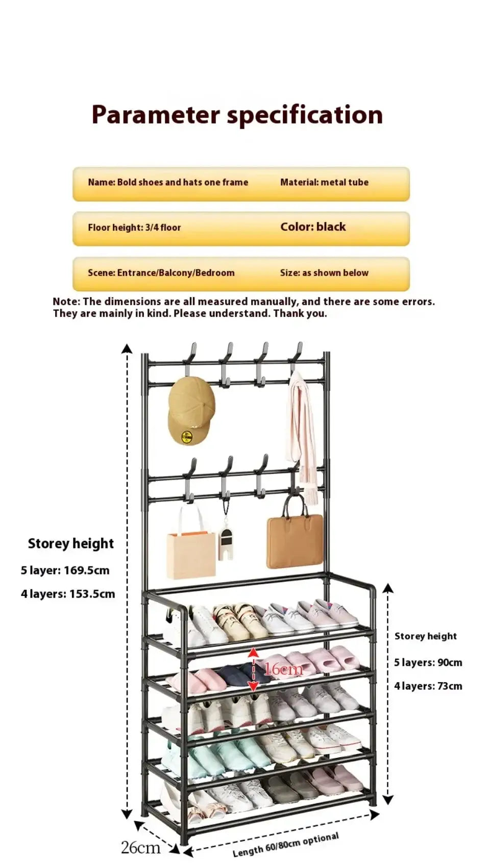 Declutter Closet Rack for Hats and Shoes — product view 17