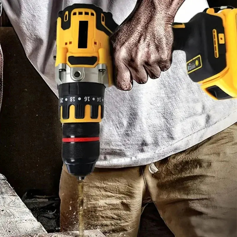 20V Cordless Brushless Hammer Drill 20 Plus 3 Torque Tool
