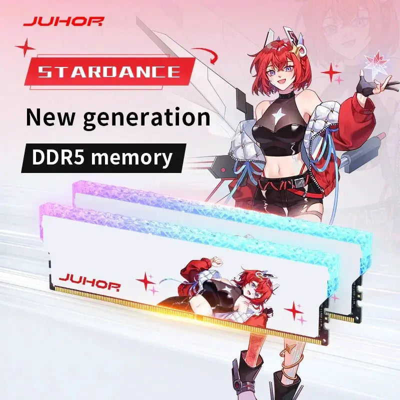 JUHOR DDR5 RGB 2x16GB Kit 6800MHz UDIMM Gaming Memory