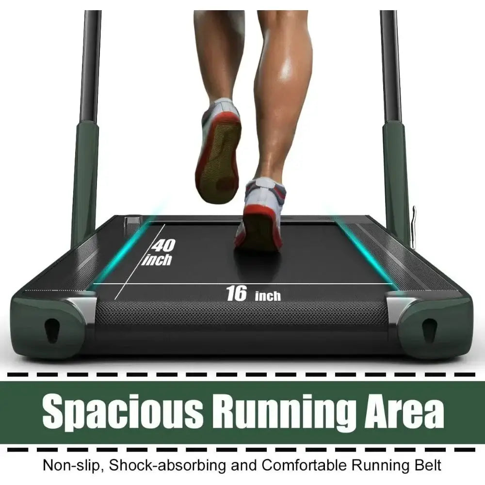Foldable Walking Pad with Under Desk Treadmill, Smart App, Remote, LED Display for Compact Spaces