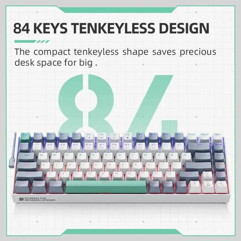 Machenike TKL Mechanical Keyboard 84 Keys Compact Gaming