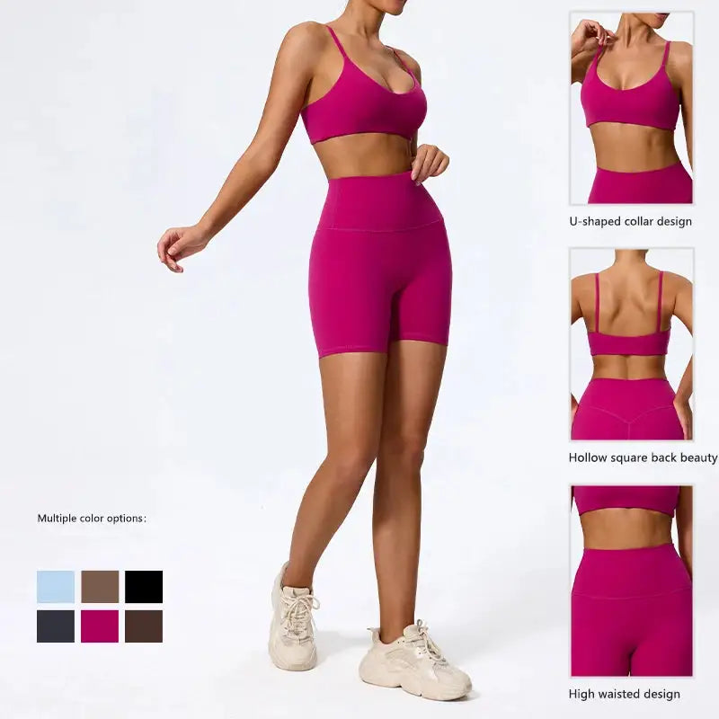 Ctenkevet Summer Women 2Pcs Sleeveless Sports Set Female Gym Two-Piece Yoga Set High Waist Breathable Legging Sportswear Women