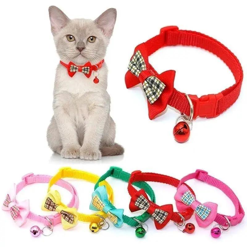 Colorful Bell Collar for Cat and Puppy Adjustable Necklace