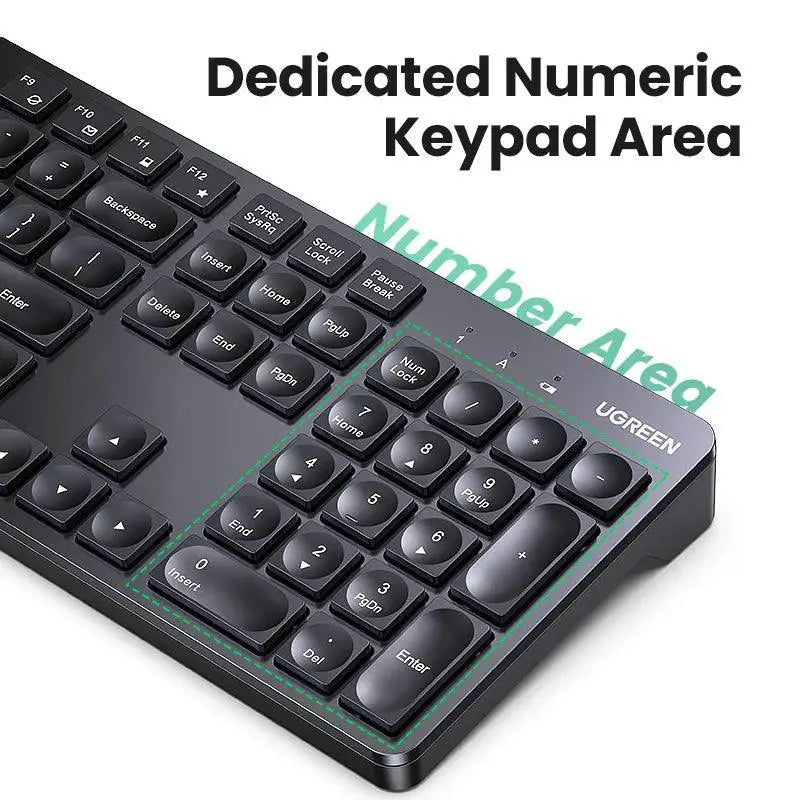 UGREEN Keyboard and Mouse Set with English Russian Keycaps
