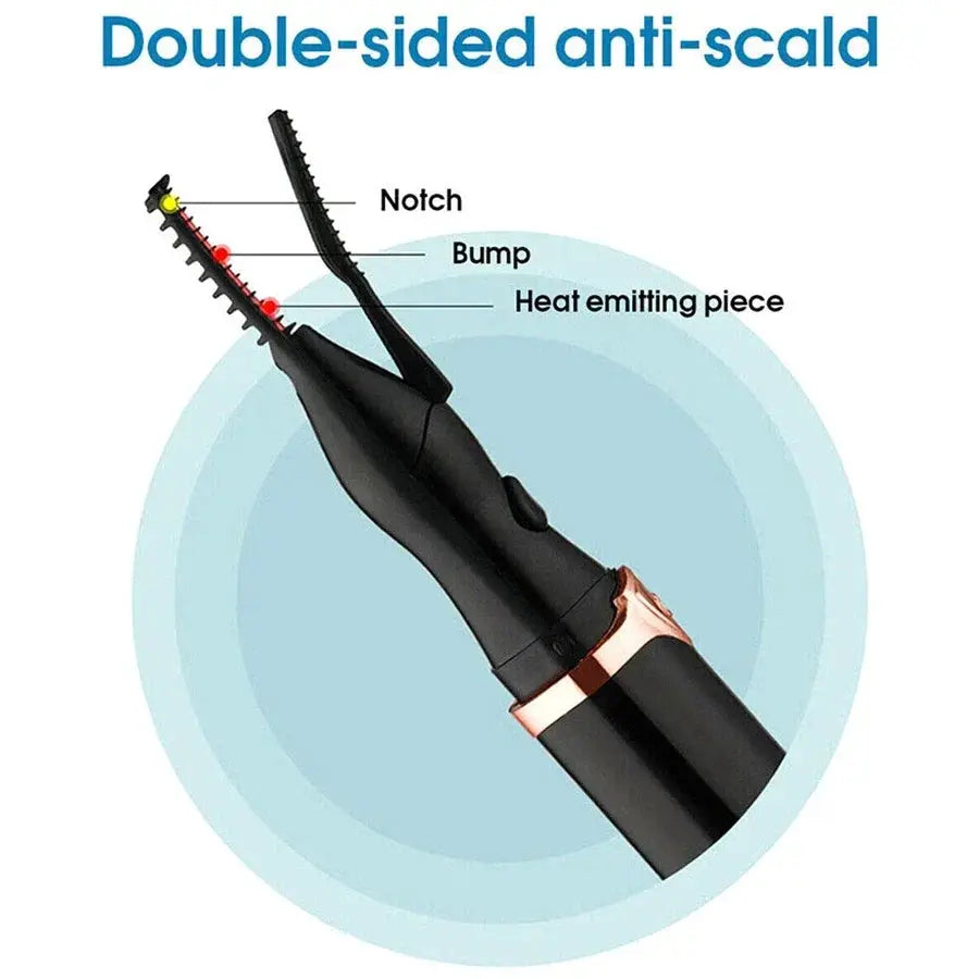 Portable Heated Eyelash Curling Tool With Three Temp Modes