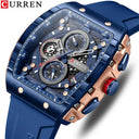 Men's Luxury Chronograph Quartz Watch With Silicone Band