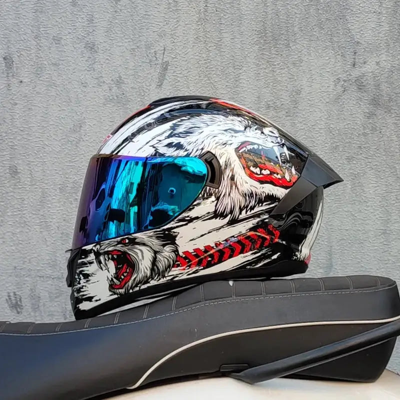 Full Face Double Visor Racing Helmet — product view 4
