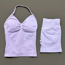 Women Seamless Yoga Set With Tummy Control Shorts