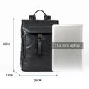 Genuine Leather Travel Backpack 15.6 In
