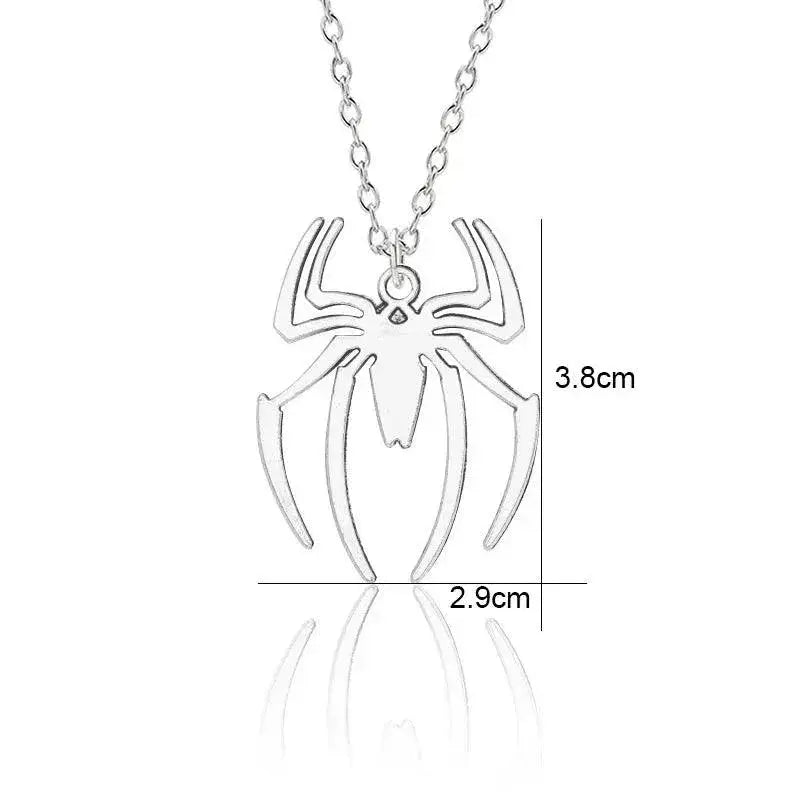 Spider Halloween Pendant Cross Chain Necklace Gothic Gift